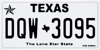 TX license plate DQW3095