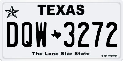 TX license plate DQW3272