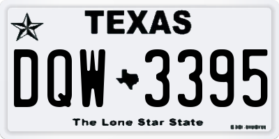 TX license plate DQW3395
