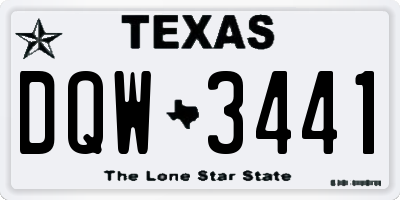 TX license plate DQW3441