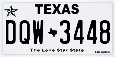 TX license plate DQW3448