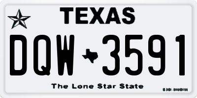 TX license plate DQW3591