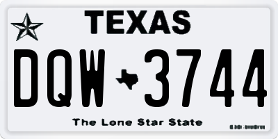 TX license plate DQW3744