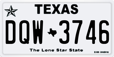 TX license plate DQW3746