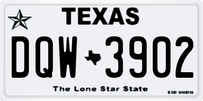 TX license plate DQW3902