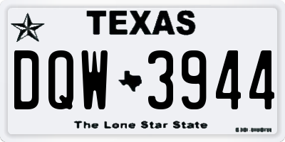 TX license plate DQW3944