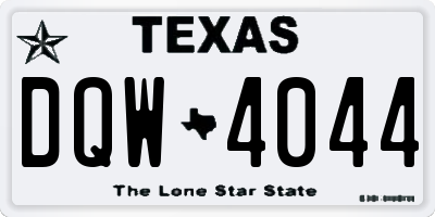 TX license plate DQW4044