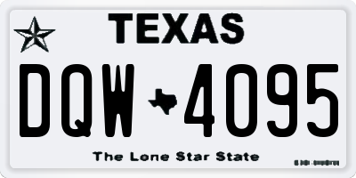 TX license plate DQW4095