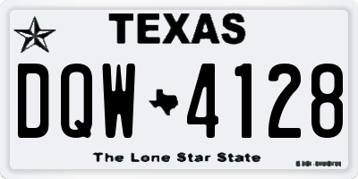 TX license plate DQW4128