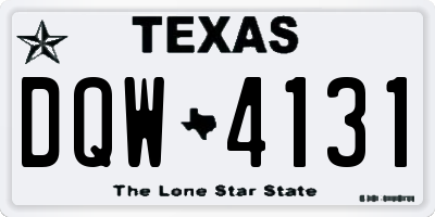 TX license plate DQW4131