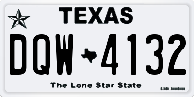 TX license plate DQW4132