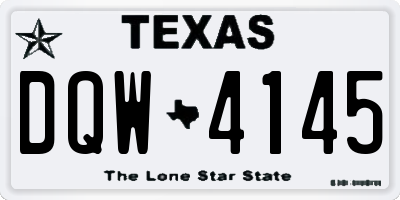 TX license plate DQW4145