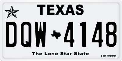 TX license plate DQW4148
