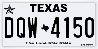 TX license plate DQW4150