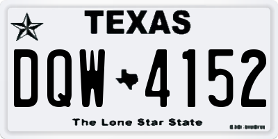 TX license plate DQW4152