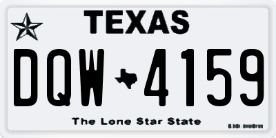 TX license plate DQW4159