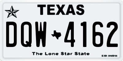 TX license plate DQW4162