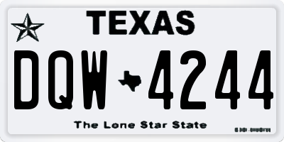 TX license plate DQW4244