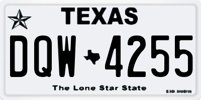 TX license plate DQW4255