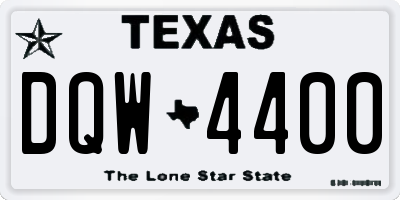 TX license plate DQW4400