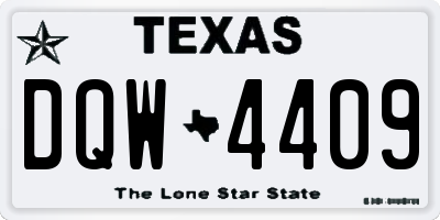 TX license plate DQW4409