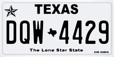 TX license plate DQW4429
