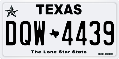 TX license plate DQW4439