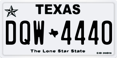 TX license plate DQW4440