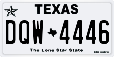 TX license plate DQW4446