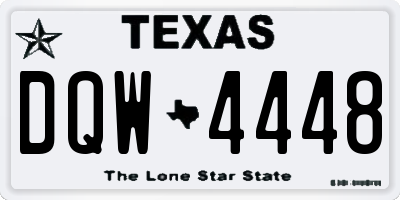 TX license plate DQW4448
