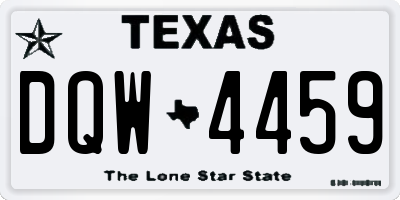 TX license plate DQW4459