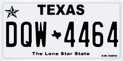 TX license plate DQW4464