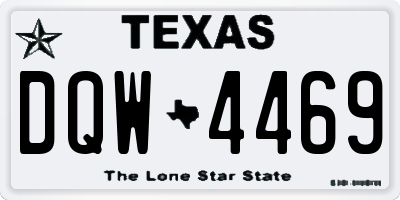 TX license plate DQW4469