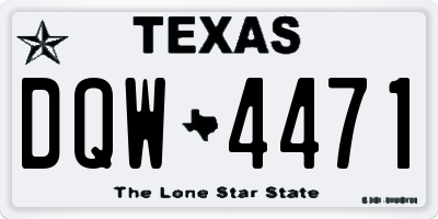 TX license plate DQW4471