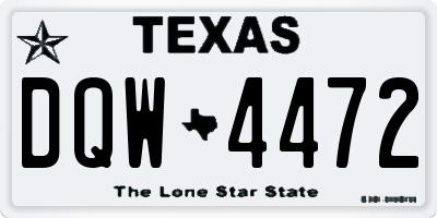 TX license plate DQW4472
