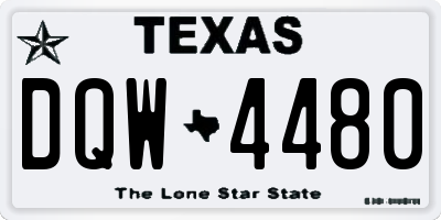 TX license plate DQW4480