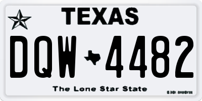 TX license plate DQW4482