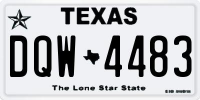 TX license plate DQW4483