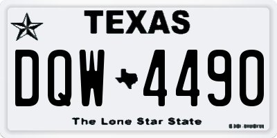 TX license plate DQW4490