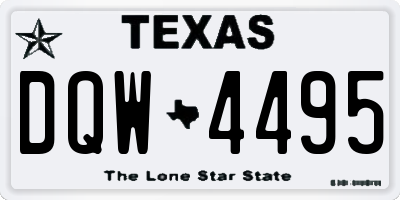 TX license plate DQW4495