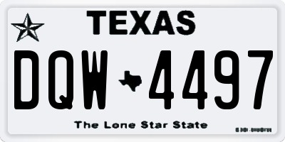 TX license plate DQW4497