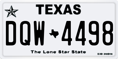TX license plate DQW4498