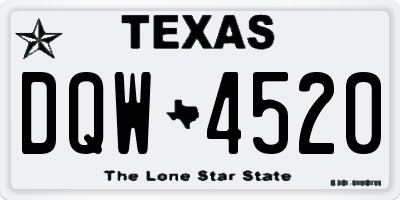 TX license plate DQW4520