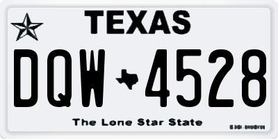 TX license plate DQW4528