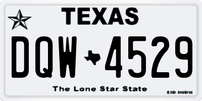 TX license plate DQW4529