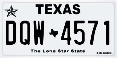 TX license plate DQW4571
