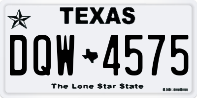 TX license plate DQW4575