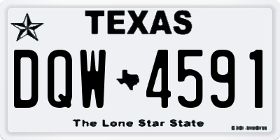 TX license plate DQW4591