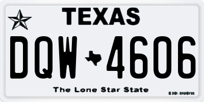 TX license plate DQW4606
