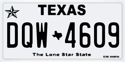 TX license plate DQW4609